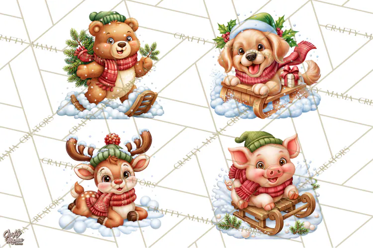 Let It Snow Christmas Winter Clipart PNG