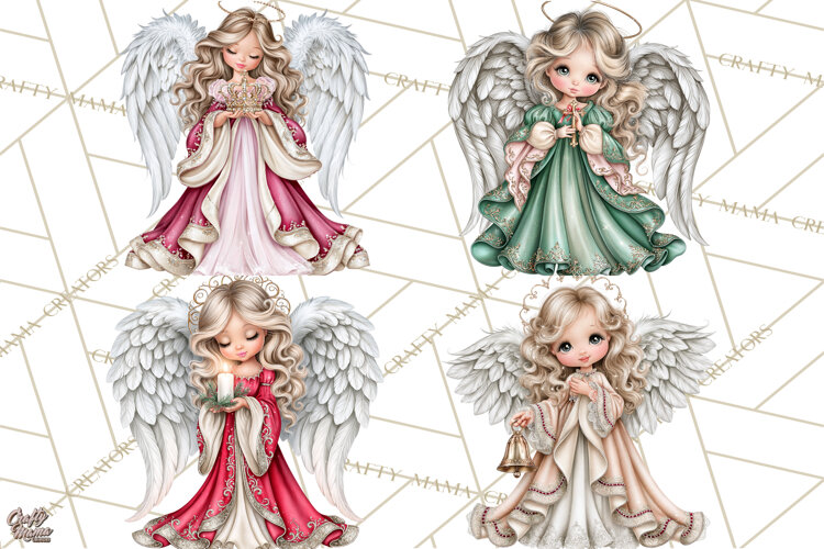 Christian Christmas Angel Clipart PNG example image 1