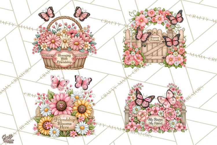 Friendship Butterfly Clipart PNG | Inspirational Quotes