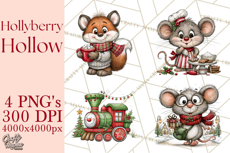 Hollyberry Hollow Christmas Village PNG Clipart example image 1