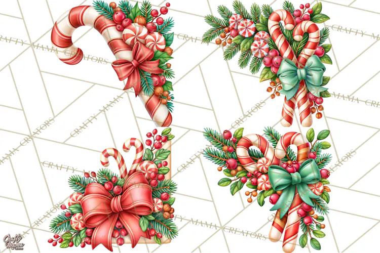Candy Cane Lane Christmas Frames Signs & Borders