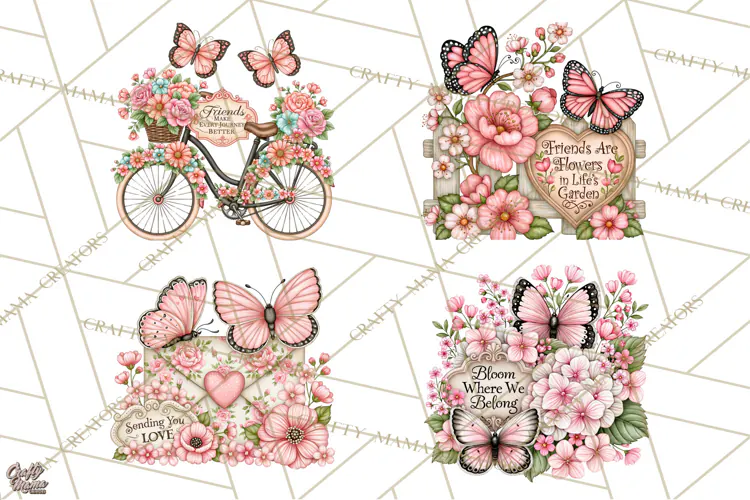 Friendship Butterfly Clipart PNG | Inspirational Quotes