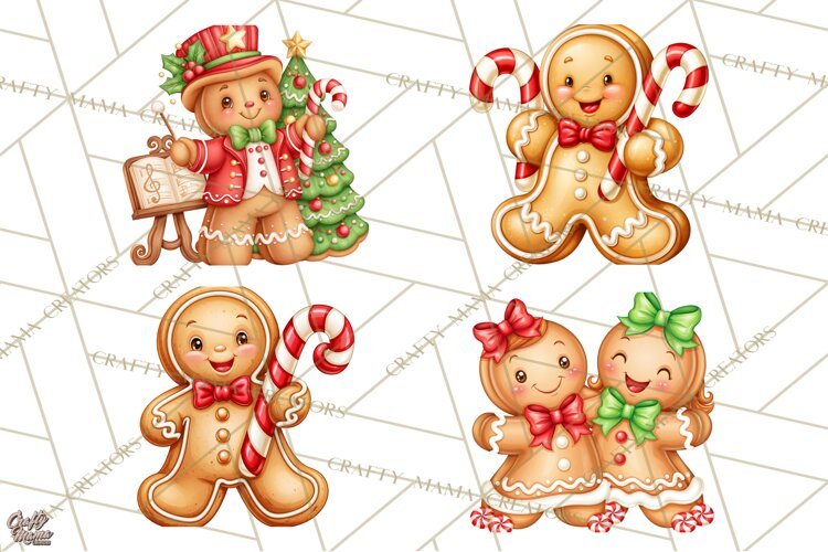 Gingerbread Jamboree Christmas Clipart example image 1