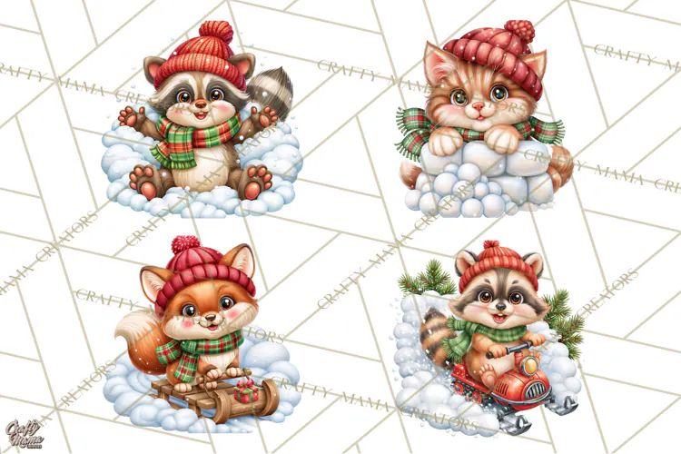 Let It Snow Christmas Winter Clipart PNG