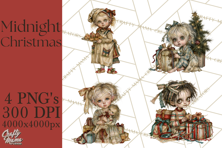 Midnight Christmas Characters PNG Clipart