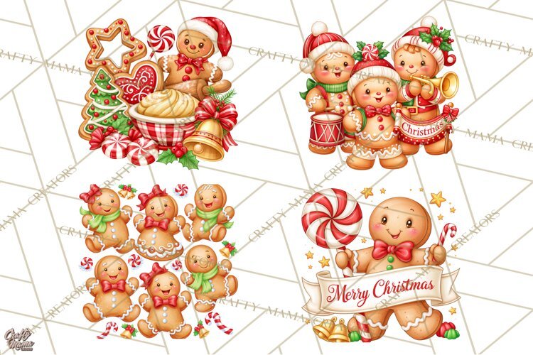 Gingerbread Jamboree Christmas Clipart example image 1