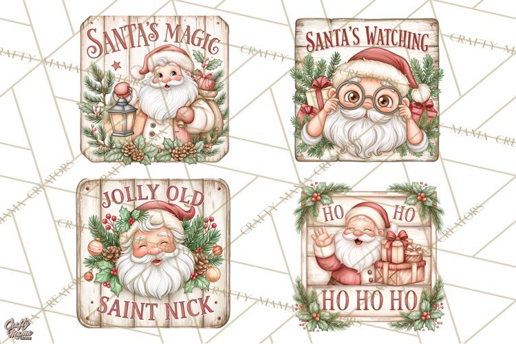 Santa Christmas Signs | Santa Png | Kris Kringle Quotes example image 1