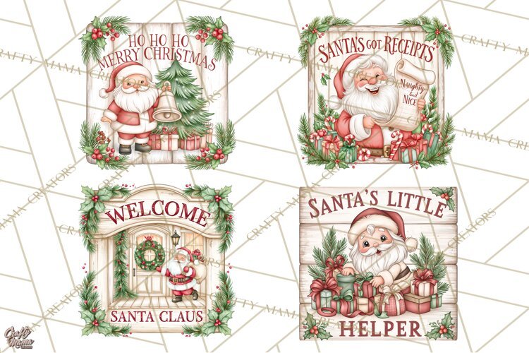 Santa Christmas Signs | Santa Png | Kris Kringle Quotes example image 1