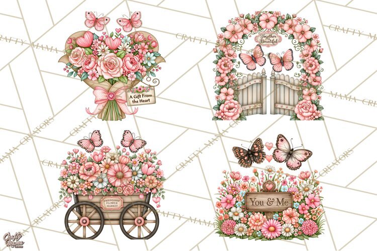 Friendship Butterfly Clipart PNG | Inspirational Quotes example image 1