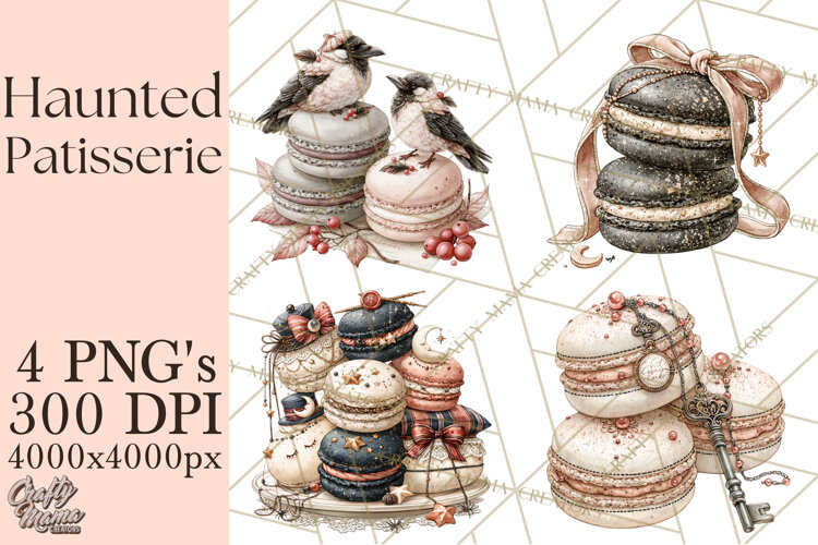 Haunted Patisserie PNG Clipart, Elegant Halloween Desserts example image 1