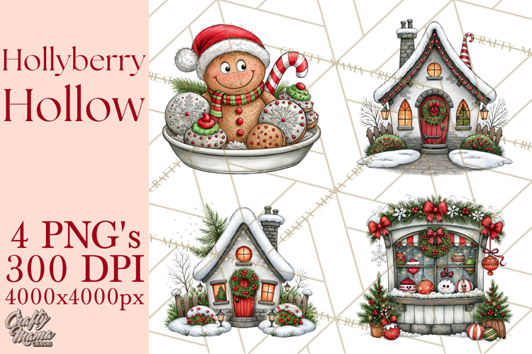 Hollyberry Hollow Christmas Village PNG Clipart