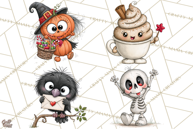 Halloween Monster Munchkins In Action PNG