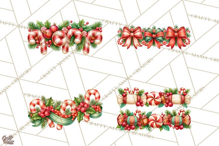 Candy Cane Lane Christmas Frames Signs & Borders example image 1