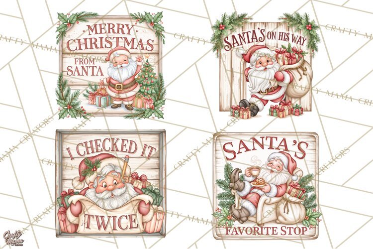 Santa Christmas Signs | Santa Png | Kris Kringle Quotes example image 1