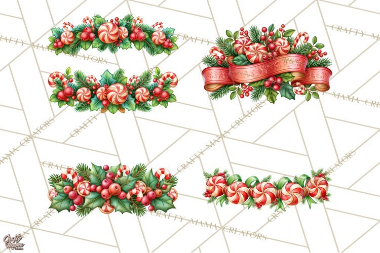 Candy Cane Lane Christmas Frames Signs & Borders example image 1