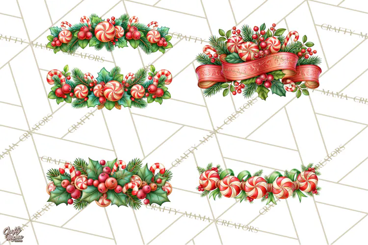 Candy Cane Lane Christmas Frames Signs & Borders