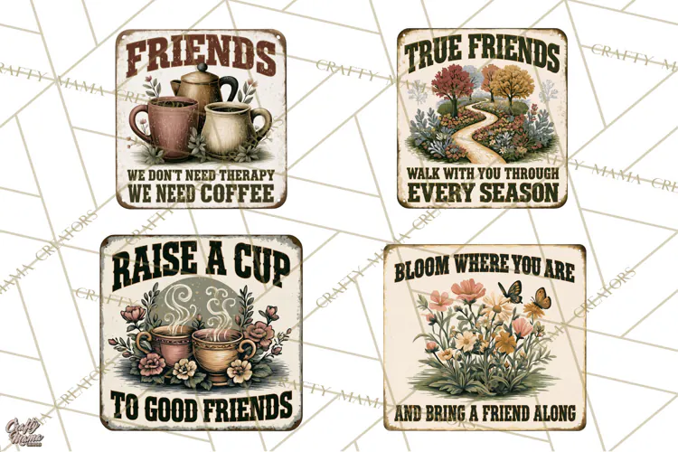 Friendship Quotes Sign Clipart PNG Funny Friends Rustic