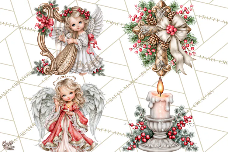 Christian Christmas Angel Clipart PNG