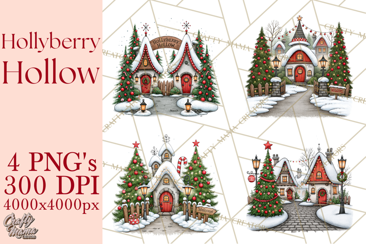 Hollyberry Hollow Christmas Village PNG Clipart