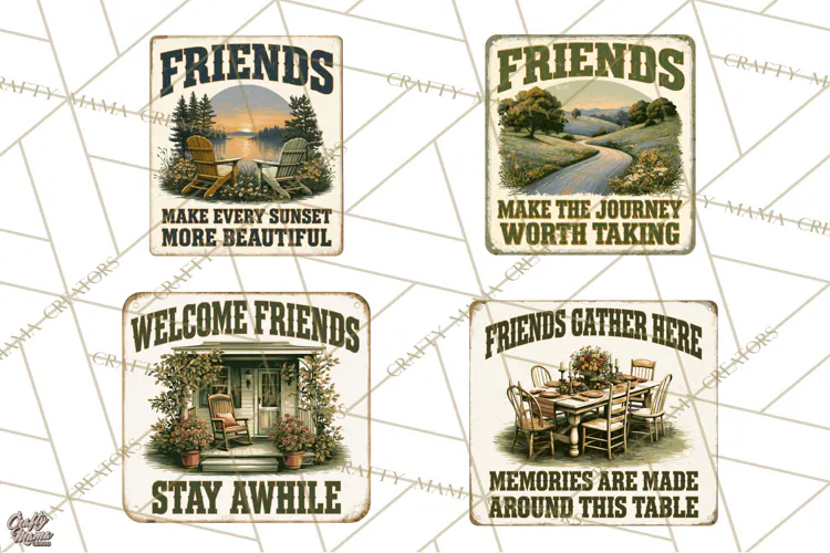 Friendship Quotes Sign Clipart PNG Funny Friends Rustic