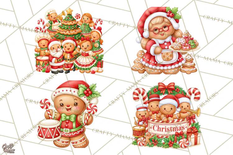 Gingerbread Jamboree Christmas Clipart