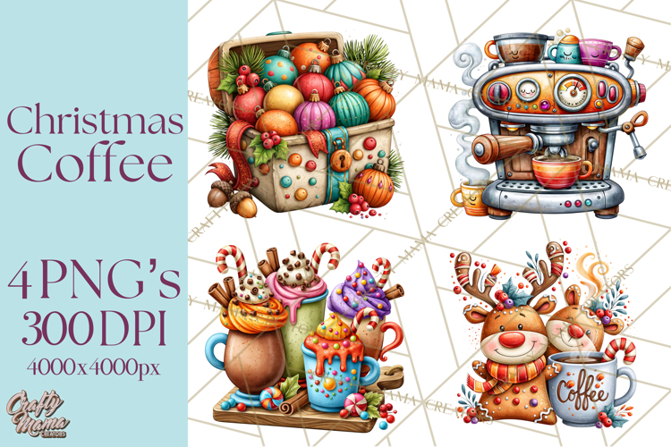 North Pole Coffee Christmas Cafe PNG Clipart