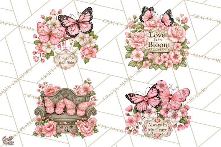 Friendship Butterfly Clipart PNG | Inspirational Quotes example image 1