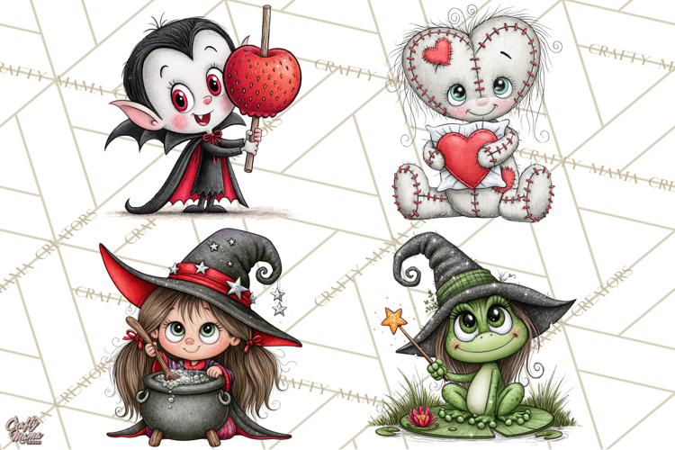 Halloween Monster Munchkins In Action PNG