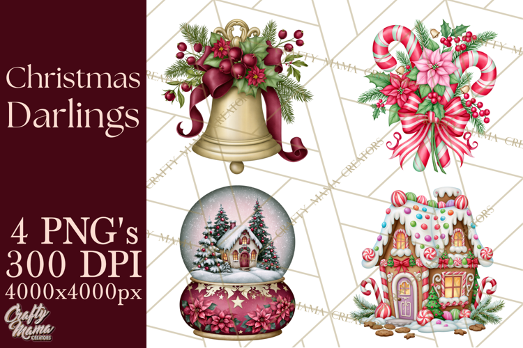 Whimsical Christmas Girls PNG Clipart, Holiday Characters
