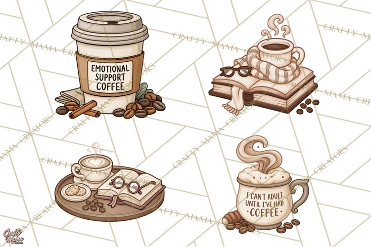 Sarcastic Coffee Clipart, Funny Coffee PNG example image 1