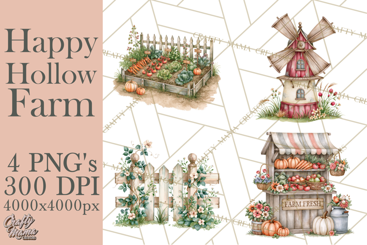 Happy Hollow Farm Animal Clipart PNG