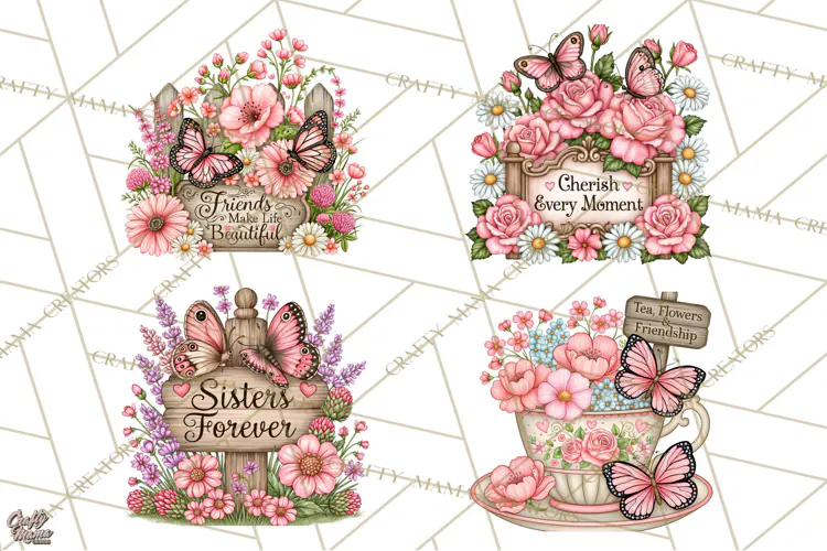 Friendship Butterfly Clipart PNG | Inspirational Quotes