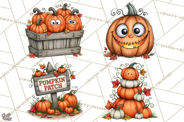 Halloween Farmhouse Buildings Clipart, Halloween Farmhouse