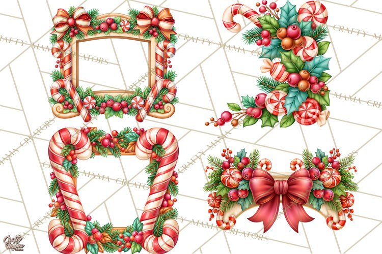 Candy Cane Lane Christmas Frames Signs & Borders example image 1