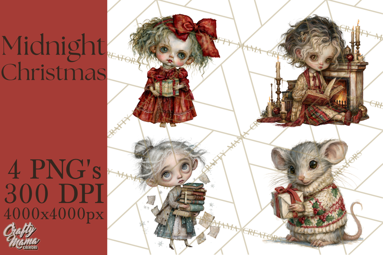 Midnight Christmas Characters PNG Clipart