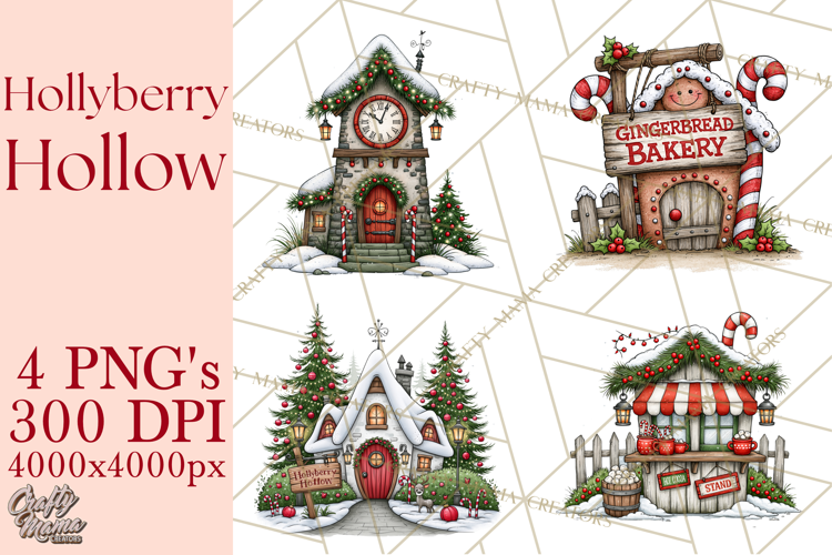 Hollyberry Hollow Christmas Village PNG Clipart