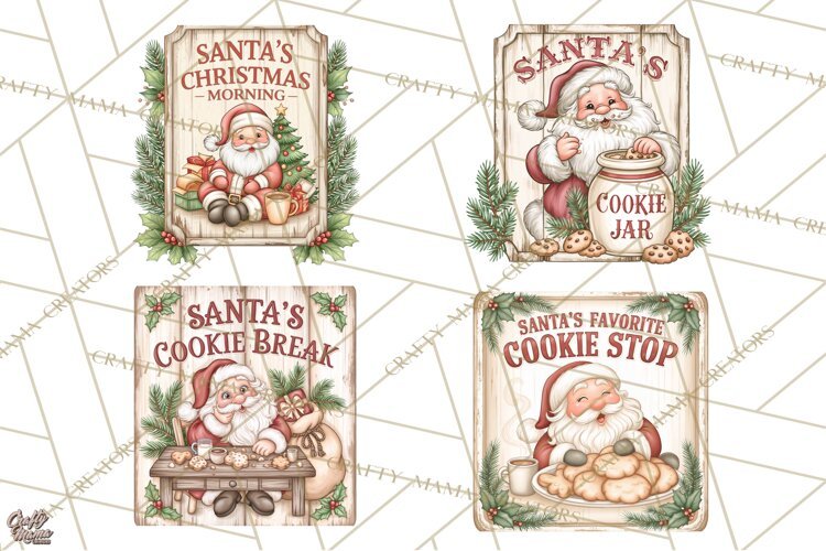 Santa Christmas Signs | Santa Png | Kris Kringle Quotes example image 1