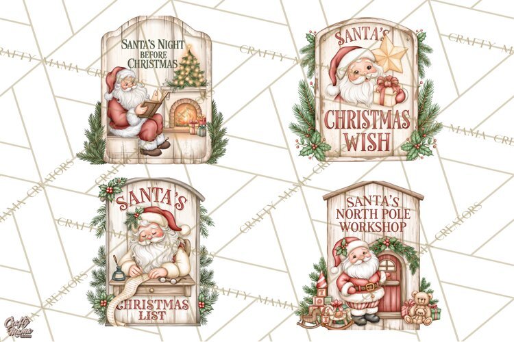 Santa Christmas Signs | Santa Png | Kris Kringle Quotes example image 1
