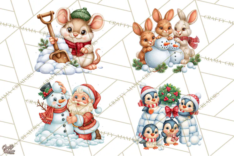 Let It Snow Christmas Winter Clipart PNG