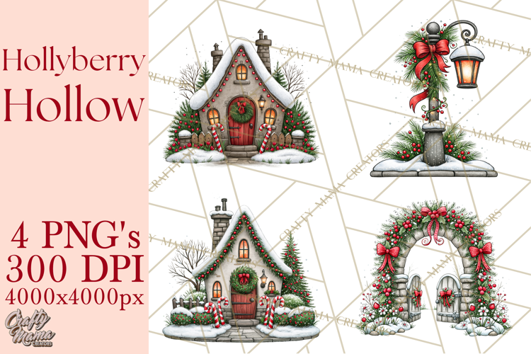 Hollyberry Hollow Christmas Village PNG Clipart