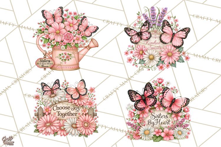 Friendship Butterfly Clipart PNG | Inspirational Quotes example image 1