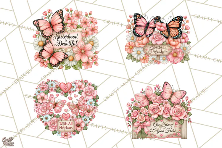 Friendship Butterfly Clipart PNG | Inspirational Quotes