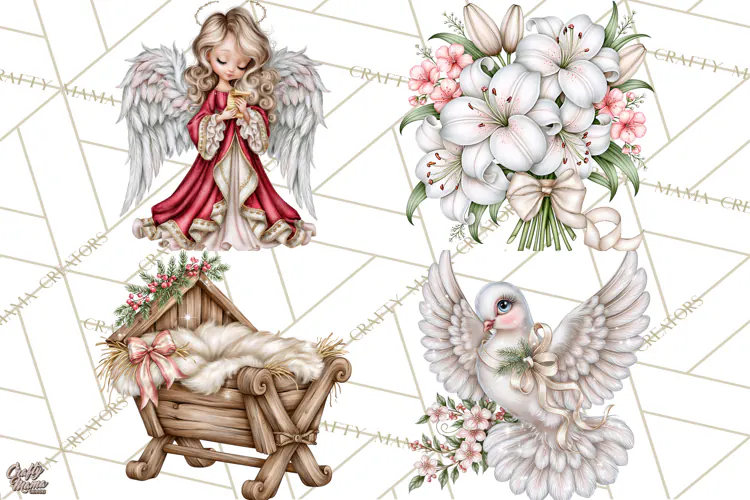 Christian Christmas Angel Clipart PNG