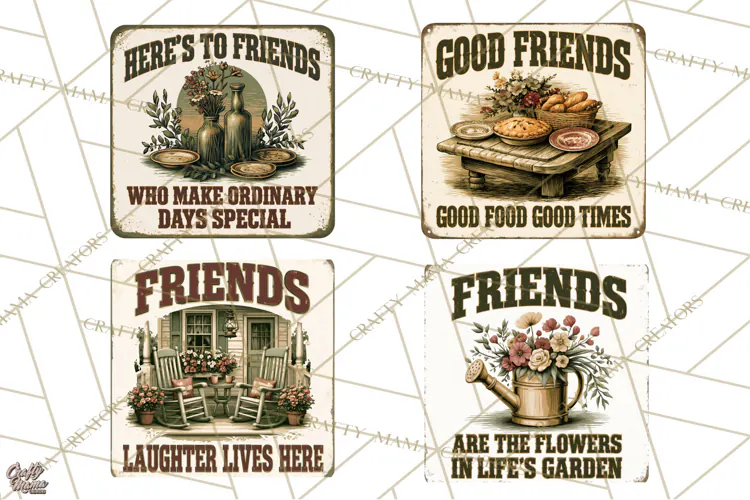 Friendship Quotes Sign Clipart PNG Funny Friends Rustic