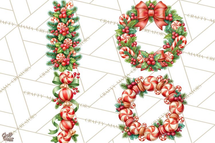 Candy Cane Lane Christmas Frames Signs & Borders example image 1