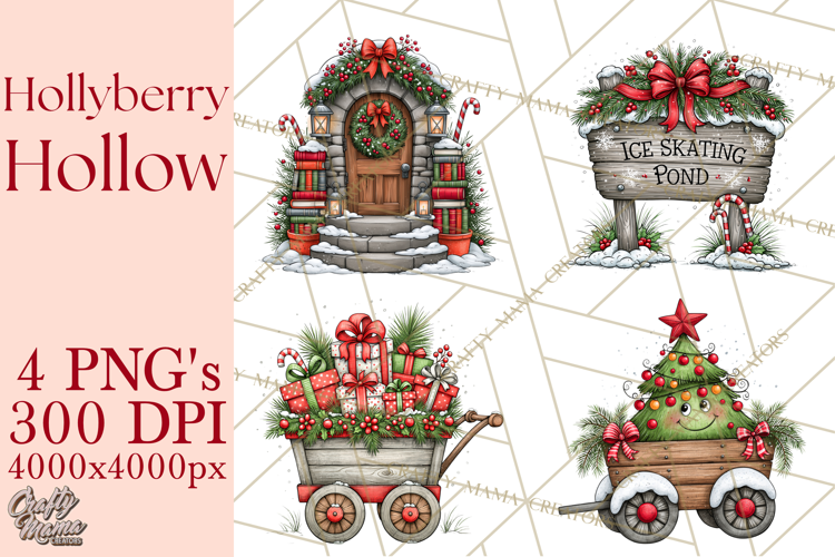 Hollyberry Hollow Christmas Village PNG Clipart