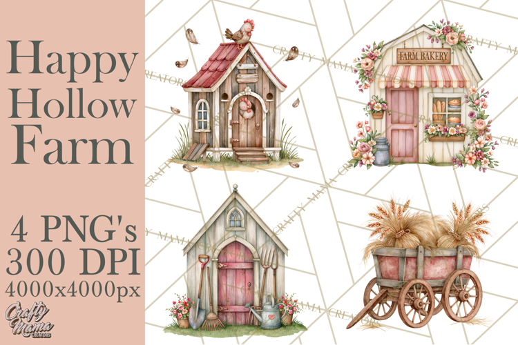 Happy Hollow Farm Animal Clipart PNG