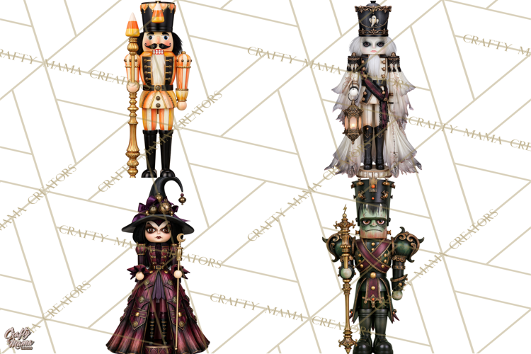 Halloween Nutcracker Clipart PNG, Gothic Nutcracker