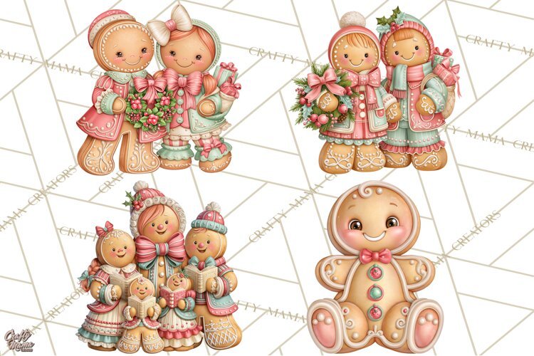Gingerbread People Clipart, Gingerbread People example image 1