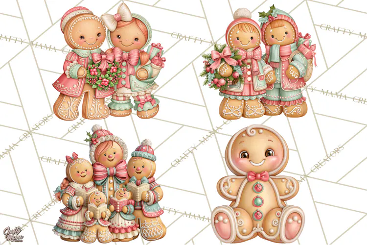 Gingerbread People Clipart, Gingerbread People